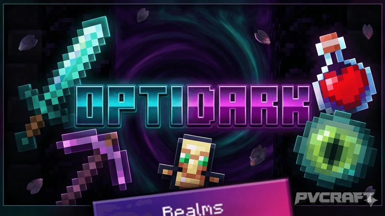 OptiDark Texture Pack for Minecraft Bedrock