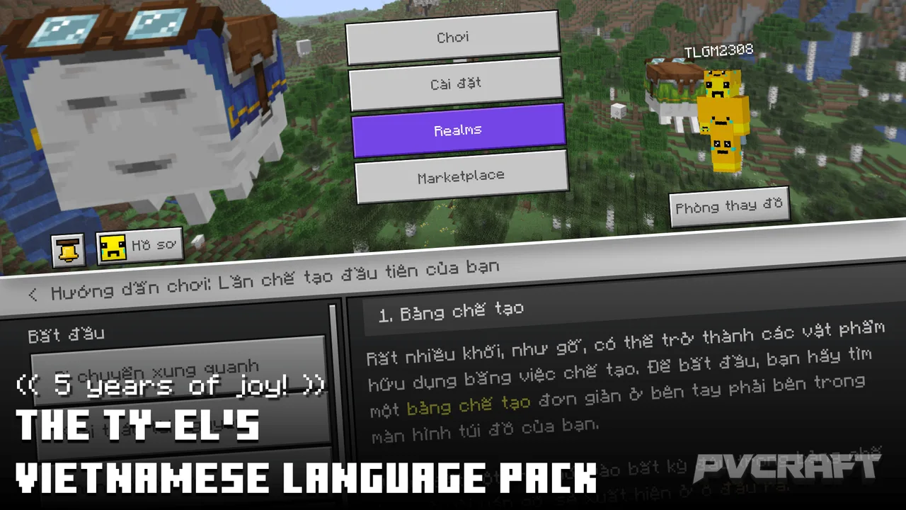 The Ty-el's Vietnamese Language Pack for Minecraft Bedrock